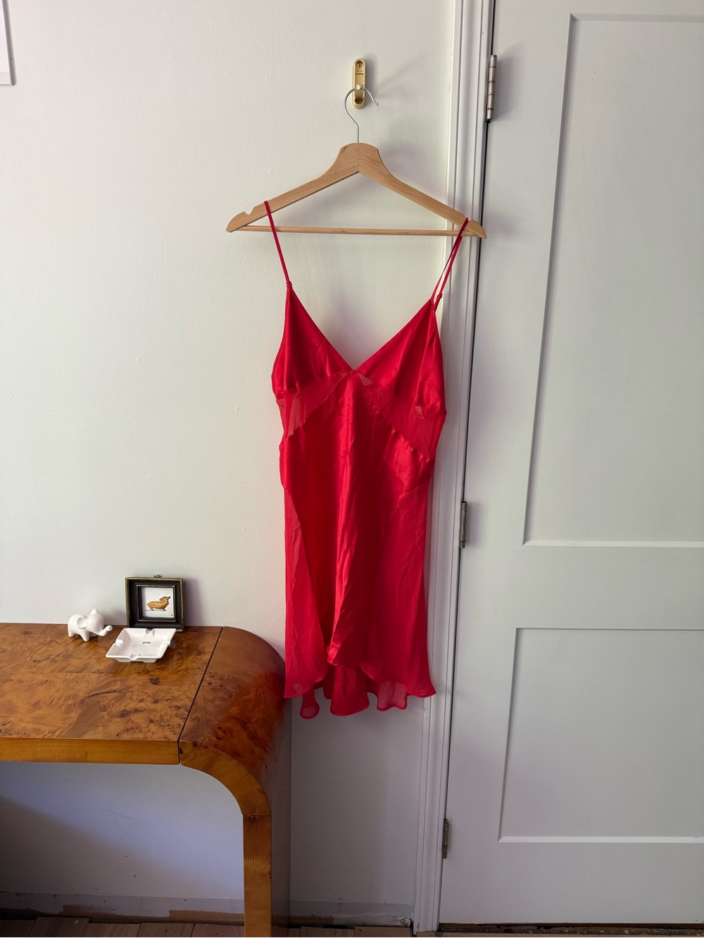Vintage y2k Victoria’s Secret slip dress with sheer panels